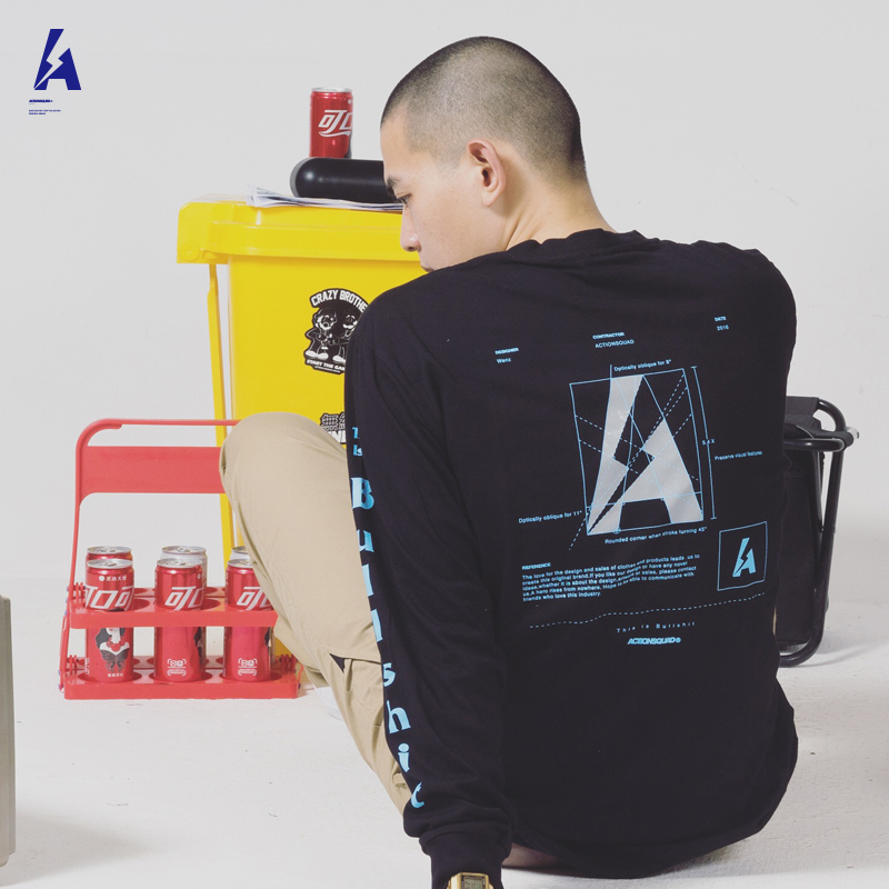 ACTIONS 2019SS 新品 品牌A標圖解 主題寬松休閑運動束口長袖T恤在類目 男裝, T恤中 - 來自Buy2taobao.com提供專業的淘寶代購服務