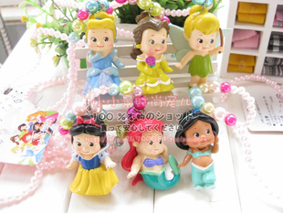  出口日本disney迪斯尼Q版公主儿童项链~女童珍珠卡通宝宝首饰品