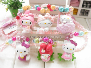  出口日本HOLLE KITTY猫麦乐迪兔儿童项链~女童珍珠卡通宝宝首饰品