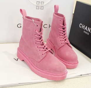  原单正版圆头复古短靴女靴马丁靴平底单鞋骑士靴机车靴及踝靴女鞋