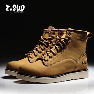  Z.SUO正品男潮流高帮靴马丁靴日常休闲军靴工装靴男棉靴子雪地靴