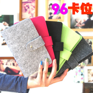  韩国新长款毛毡96多卡位女式防磁卡包卡套男女士通用特价两件包邮