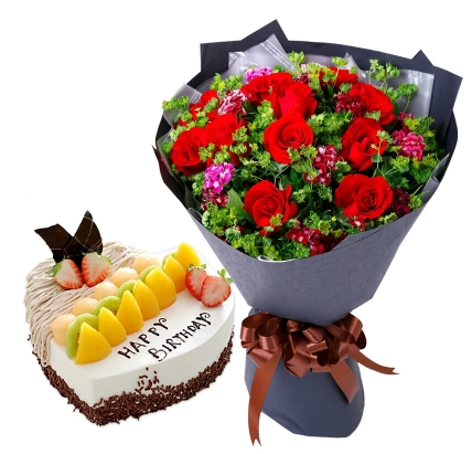 鲜花蛋糕组合套餐多款同城速递玫瑰花百合花生日蛋糕情侣生日礼物|ruв категории доставка цветов/цветок моделирования/растения садоводства, доставка цветов (город) - от Buy2taobao.com для оказания профессиональной услуги покупки агента Taobao