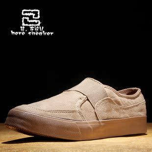  新款布鞋男韩版潮帆布鞋时尚男士休闲鞋透气一脚蹬懒人鞋男鞋