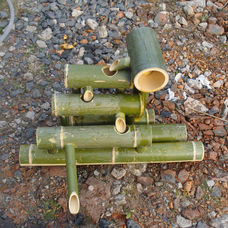 庭院流水摆件竹制工艺品-竹滴水-竹排滴水3层