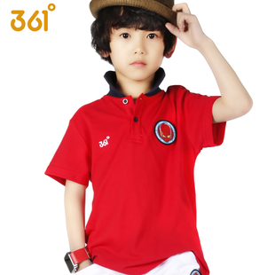  【361度】夏季新款男童韩版T恤 儿童短袖纯棉POLO衫K5226109
