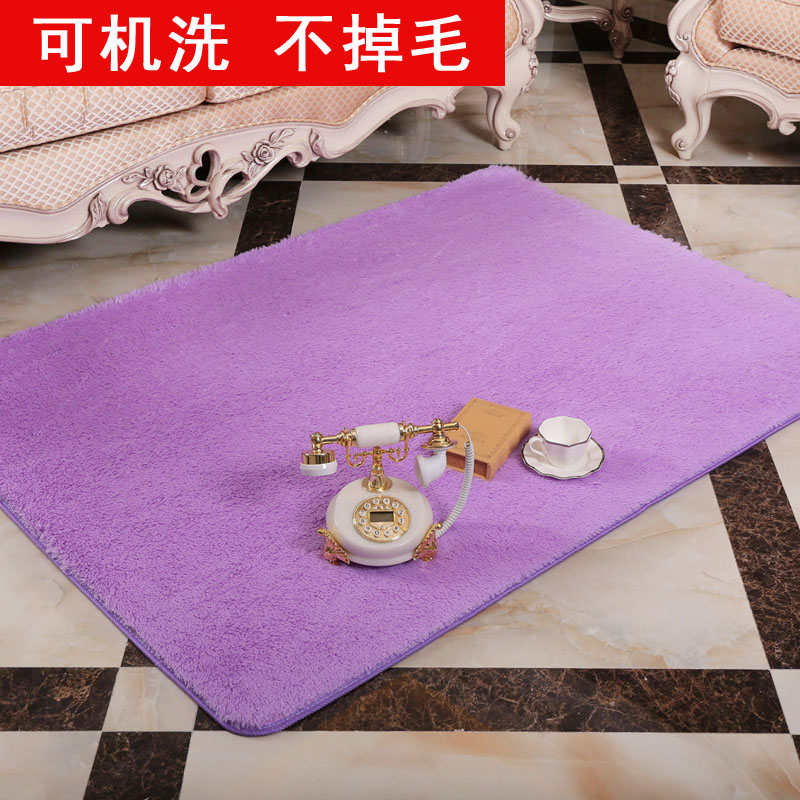 简约现代家用丝毛地毯客厅卧室满铺床边榻榻米茶几地垫长方形拼接