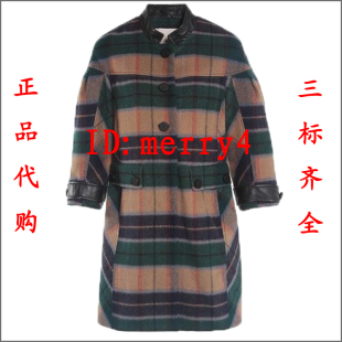  折扣正品代购Ochirly欧时力新女冬装1125343720格纹毛呢外套