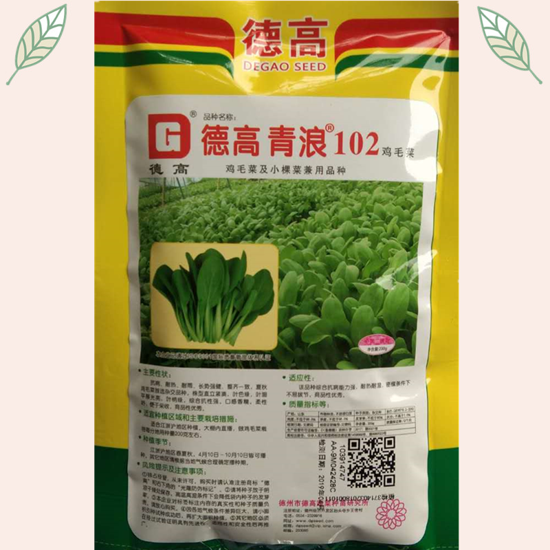 Feathers vegetables seed JCDecaux Feathers vegetables 102 Iron rod Qinggeng vegetables 5 Four seasons Heat Diseasein the Agricultural goods , Seed/Seedlings , Vegetable Seeds category - from Buy2taobao.com to provide professional Taobao agent buy service