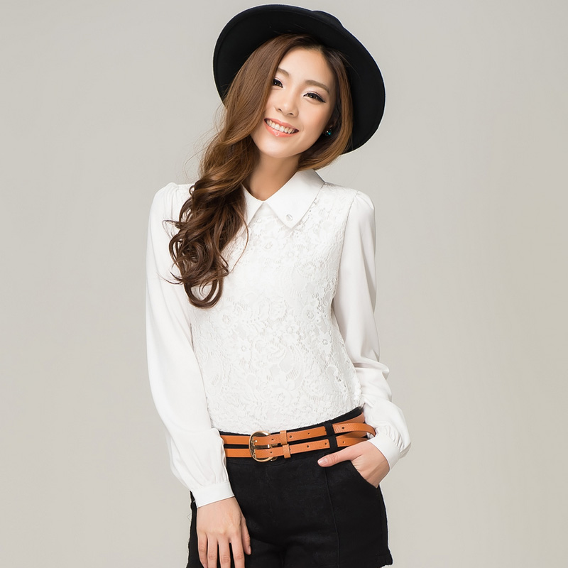 韩版时尚蕾丝拼接...