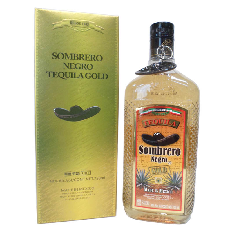 洋酒/黑帽龙舌兰酒/sombrero negro tequila gold/墨西哥特基拉酒