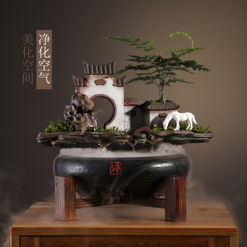 originality ceramics Flowing water humidifier fountain Decoration Fengshui Lucky Home Furnishing technology a living room Office The opening giftin the Accessories/Fashion Jewelry, Decoration category - from Buy2taobao.com to provide professional Taobao agent buy service