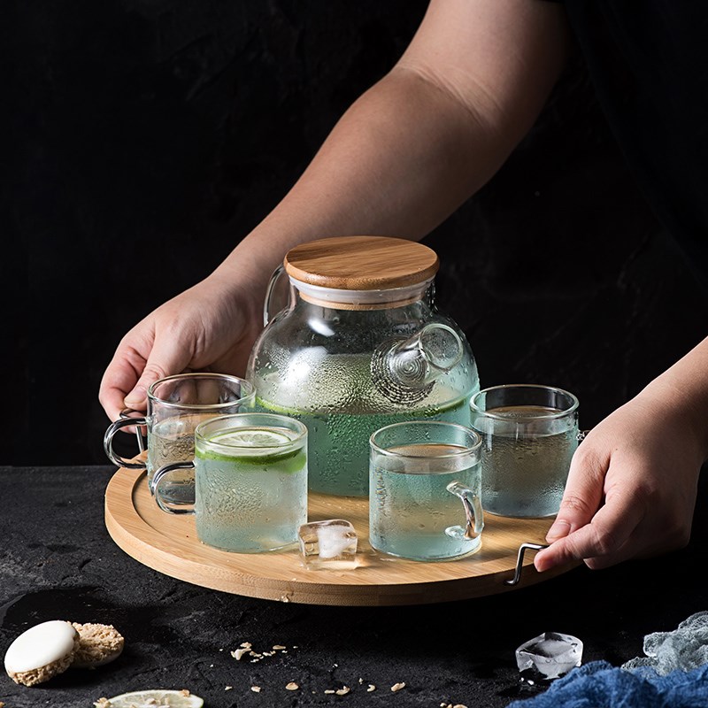Japanese fruit Fruit Flower bulbs teapot Flower cup tea set suit household European style Glass Heat candlein the Tableware , Tea set , Herbal Tea category - from Buy2taobao.com to provide professional Taobao agent buy service
