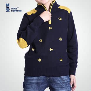 包邮高领韩版儿童羊毛衫中大童毛衣加厚青少年线衫男童男孩针织衫