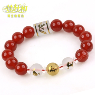  正品开光红玛瑙寅午戌四神兽朱雀手链年生肖虎马狗开运吉祥物