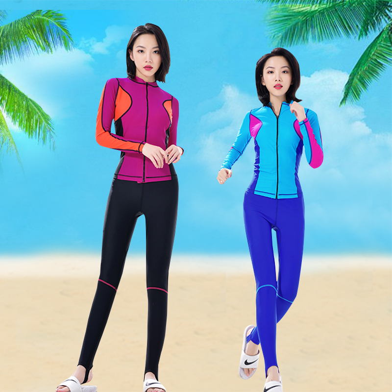 Swimsuit Long sleeve trousers Fission Two piece set conservative Cover the belly jellyfish Sunscreen Frenum Wetsuit the republic of korea Swimwearin the Sports/Yoga/Fitness/Fans supplies , Swim , Split swimsuit category - from Buy2taobao.com to provide professional Taobao agent buy service