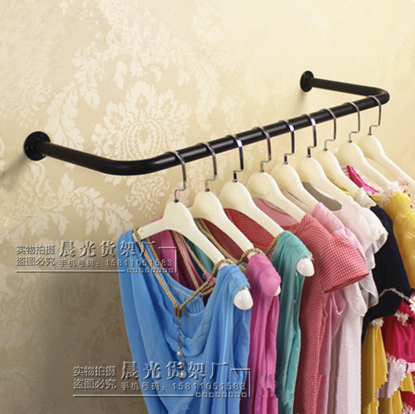 包郵鐵藝服裝展示架 服裝店衣架貨架上牆 壁挂 正挂側挂靠牆展架在類目 商業/辦公傢俱, 服裝店傢俱, 服裝展示架中 - 來自Buy2taobao.com提供專業的淘寶代購服務