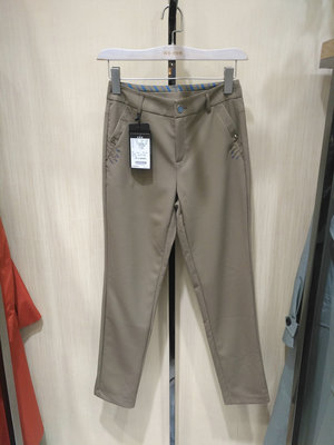 梦舒雅女裤2018春季新品专柜新款修身显瘦直筒职业裤14105008