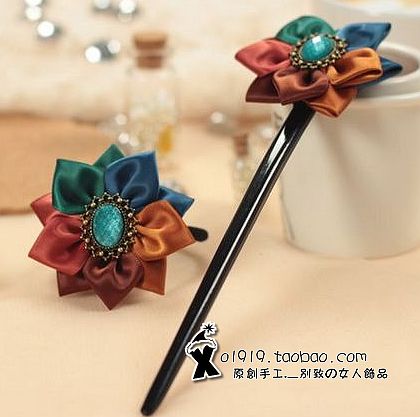 原创手工发簪簪子盘发...