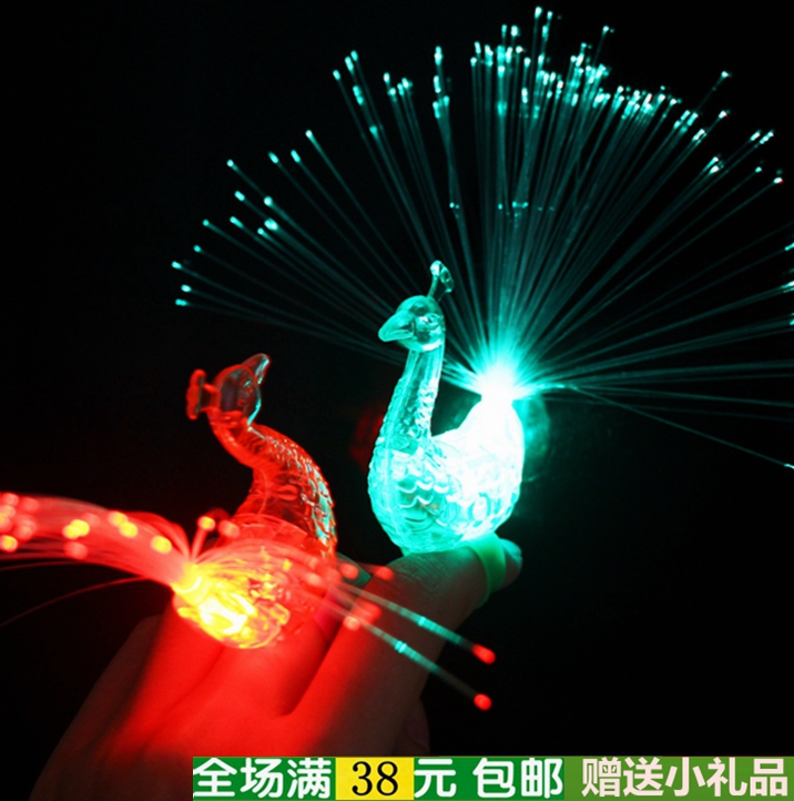 luminescence Finger Lights Peacock Fiber optic lights children gift Night market Toys 1 yuan Following giftin the Toy/Childs/Puzzle/Building block/Model , Electronic/Light/Aerated/Tricky Toy , Glow Toys category - from Buy2taobao.com to provide professional Taobao agent buy service