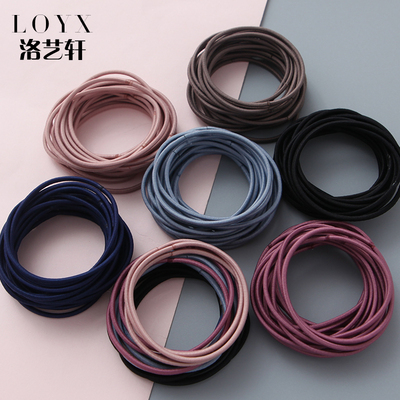 100根黑色橡皮筋发绳头饰基础打底百搭高弹扎头发成人发圈头绳