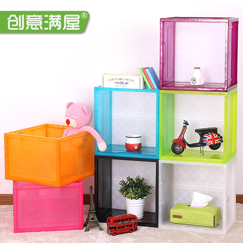 儿童玩具收纳箱大号塑料整理箱彩色透明书箱杂物宝宝装衣服的箱子在类目 收纳整理, 家庭收纳用具, 储物箱, 收纳箱中 - 来自Buy2taobao.com提供专业的淘宝代购服务