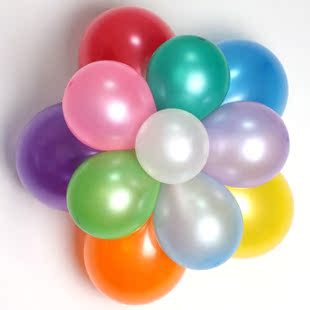 彩色珠光气球100个