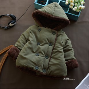  宝宝棉衣儿童风衣3层加厚棉袄双排扣复古棉袄毛绒棉袄超厚款大童