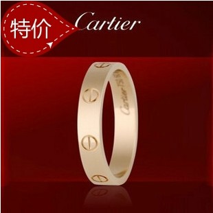  正品1;1 玫瑰金镶钻螺丝钉情侣卡地亚戒指 男女指环婚戒尾戒窄版