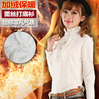 秋冬韩版白色职业保暖加绒衬衫女长袖衬衣女士