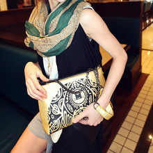 猫猫包袋2013新款夏季潮女复古风印花包斜挎单肩包女包包M36-035