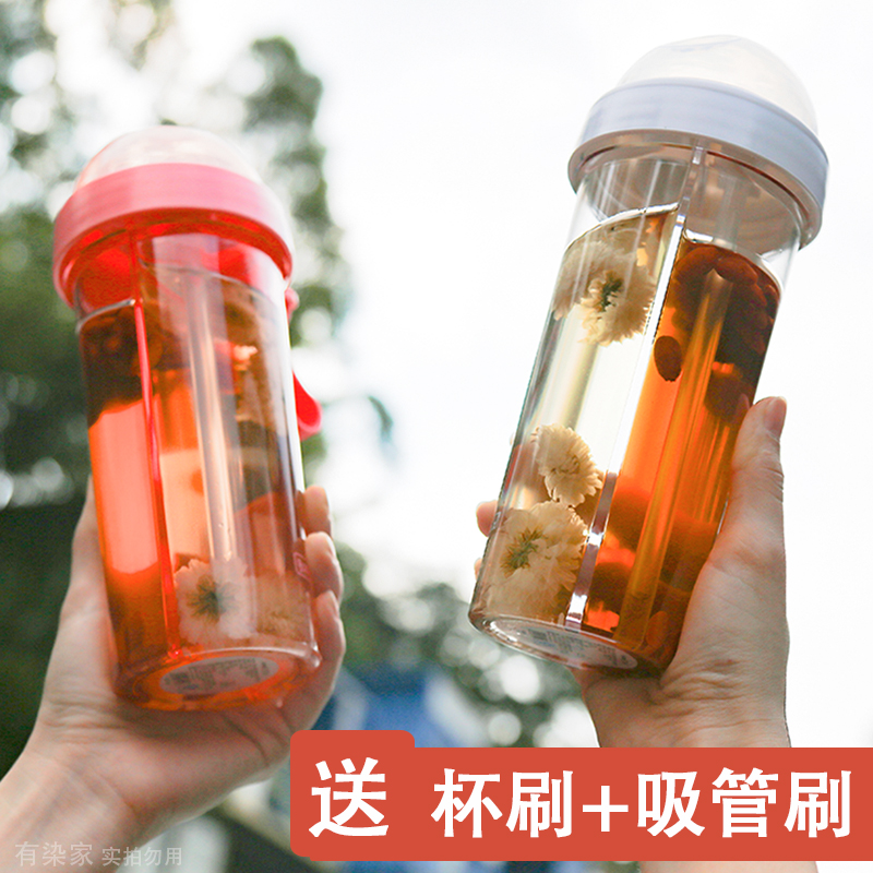 抖音双吸管分隔水杯一杯两用双饮杯情侣网红少女学生创意个性水杯在类目 餐饮具, 杯子/水杯/水壶, 随手杯中 - 来自Buy2taobao.com提供专业的淘宝代购服务