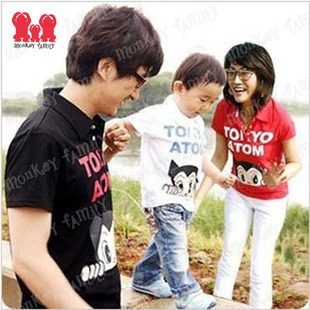 2019 Korean summer ATOM Lapel shirt Short sleeved With children Mother dress Sons Korean Edition family Special Offerin the Children/Baby/Family fitted , Family fitted/Parenting Fashion category - from Buy2taobao.com to provide professional Taobao agent buy service