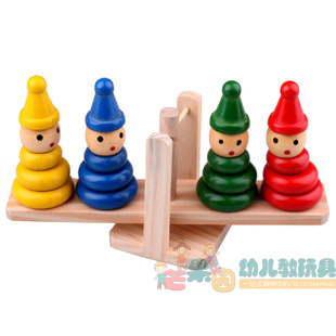 幼儿园宝宝亲子园早教智力益智婴幼儿玩具/儿童木制玩具小丑天平|ruв категории игрушка/коляска/головоломка/блоки/модель, Другие игрушки - от Buy2taobao.com для оказания профессиональной услуги покупки агента Taobao