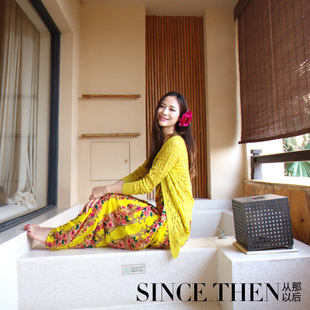 雪纺衫 黄色镂空夏季薄针织衫雪纺衫 <em>薄开衫</em> 薄