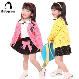  Babyrow包邮童装春装新款女童三件套韩版儿童裙子学院风套装