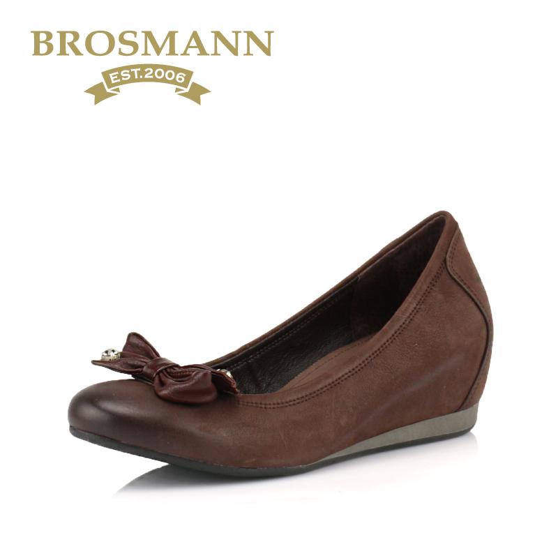 BROSMANN/寶舒曼2017早秋磨砂牛皮蝴蝶結內增高淺口女單鞋S61401在類目 女鞋, 低幫鞋中 - 來自Buy2taobao.com提供專業的淘寶代購服務