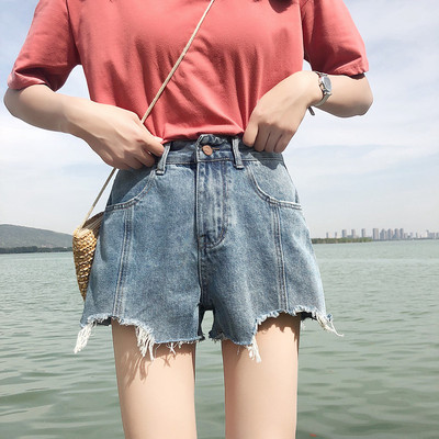 超短裤女夏季韩版chic高腰显瘦宽松百搭学生破洞A字阔腿牛仔裤12|msdalam kategori Butik wanita / wanita, seluar jeans - dari Buy2taobao.com untuk memberikan perkhidmatan ejen Taobao profesional membeli