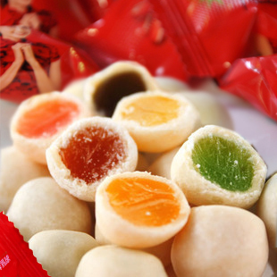  婚庆喜糖 好利源脆皮软糖鲜乳球散称250g 混合口味 随机糖果