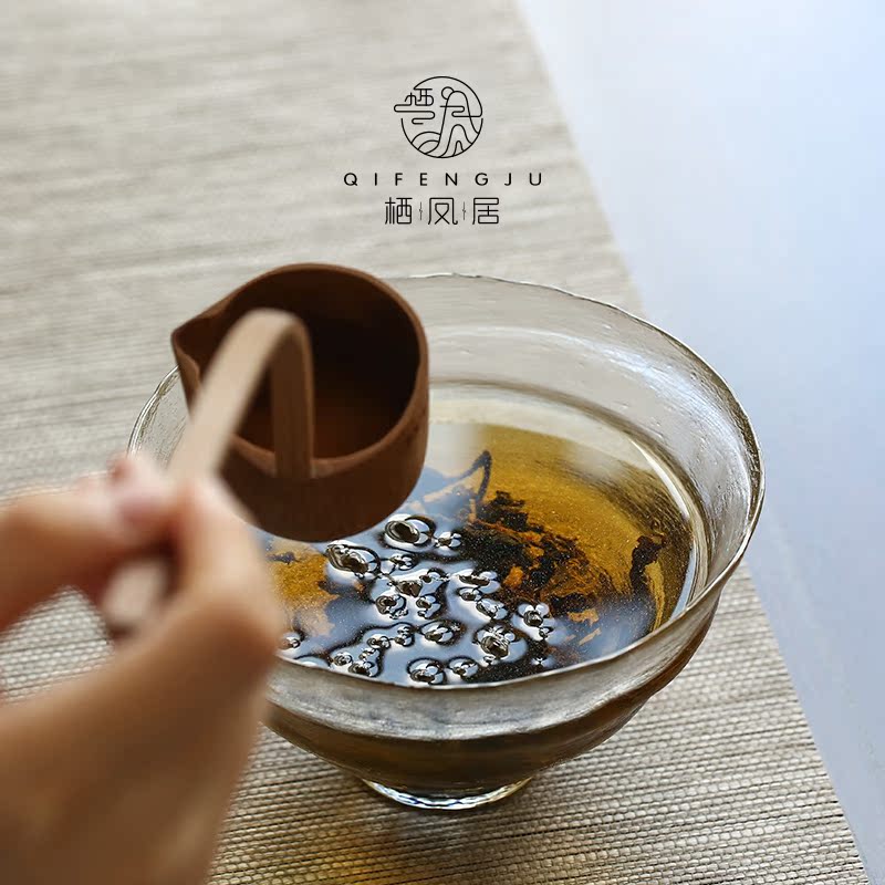 栖凤居 日式耐热玻璃泡茶碗竹制舀茶勺子套组 绿茶碗泡法功夫茶具|msdalam kategori pinggan mangkuk, set teh, Kung Fu teh - dari Buy2taobao.com untuk memberikan perkhidmatan ejen Taobao profesional membeli
