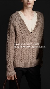【潮衫潮绣】华尔姿专业<em>手织毛衣男款</em>欧美版简