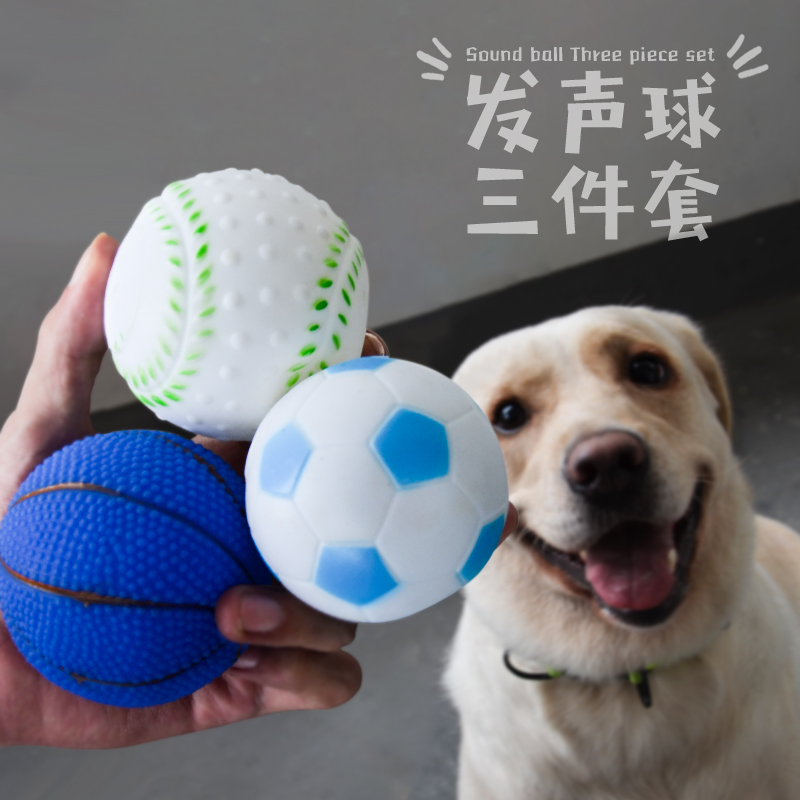 Tricolor Dogs Vocalization Toy Ball suit interaction entertainment Rubber Ball Special Offer Japan Exit Puppies Toysin the Pet/Pet food and supplies , Cat/Dog Toys , Sound toys category - from Buy2taobao.com to provide professional Taobao agent buy service