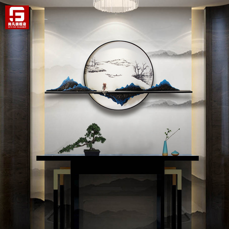 江山如画新中式客厅背景墙饰壁挂卧室墙面挂饰禅意装饰品墙壁置物在类目 家居饰品, 壁饰中 - 来自Buy2taobao.com提供专业的淘宝代购服务
