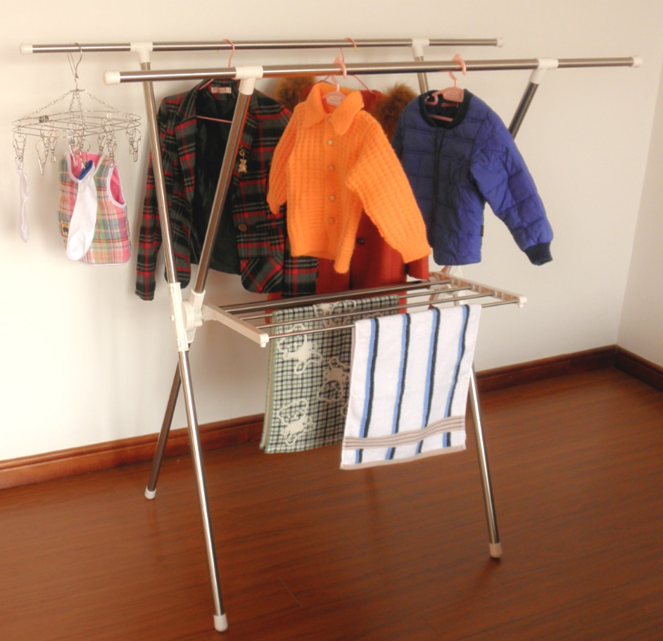 Clothes hanger X-type to ground fold Stainless steel telescopic racks Clothes Clothes hanger Drying rack is Turning platein the Storage consolidation , Wash clothing/Sun/Care Products , Landmark/Lift drying racks category - from Buy2taobao.com to provide professional Taobao agent buy service