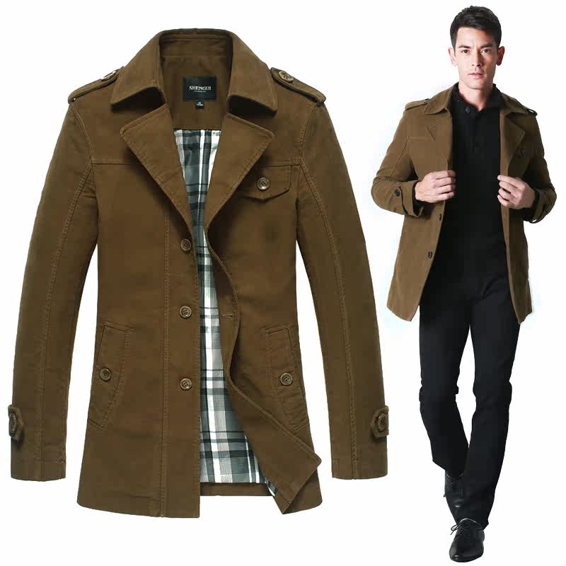 Shen long cotton retro trend in your spring men's windbreaker men's fashion Korean slim jacket men