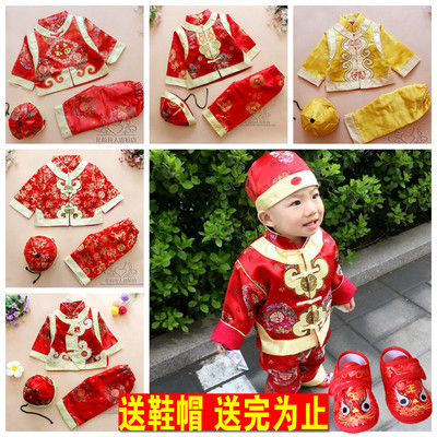 新款男女宝宝唐装春秋装儿童古装婴幼民族风中式童装百岁周岁庆生