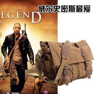  AKARMY正品欧美时尚复古帆布包单肩斜跨包休闲男包旅行背包 潮包
