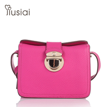 Is love Ms. packet litchi grain head layer cowhide leather tide female bag candy colored retro messenger Messenger Bag