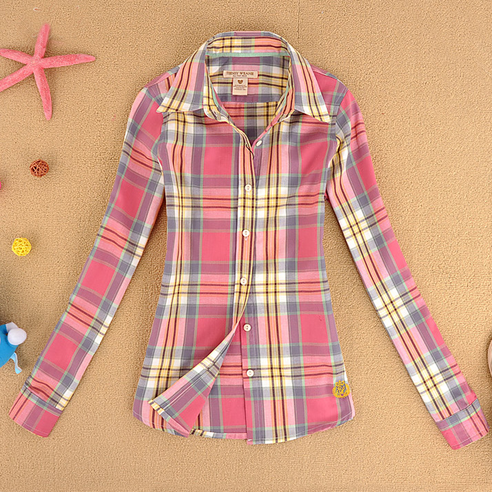 韩版英伦风正品格子...