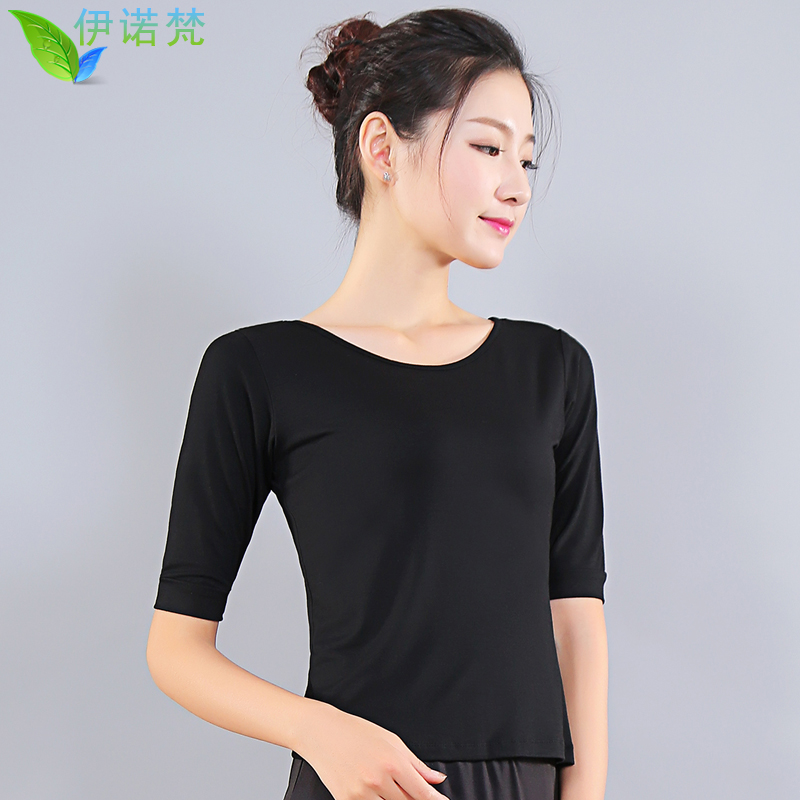 舞蹈练功服成人女圆领体操芭蕾舞服中袖形体健身瑜伽服上衣短长袖|ruв категории движение/йога/фитнес/фанаты товаров, танец/аэробика/гимнастика, современный танец, современный танец одежды - от Buy2taobao.com для оказания профессиональной услуги покупки агента Taobao